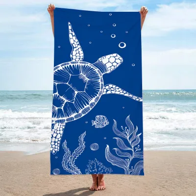 Simple Fashion Rectangular Letter "Summer" Digital Printing Beach Towel - Superfine Fiber