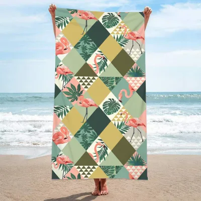 Simple Fashion Rectangular Letter "Summer" Digital Printing Beach Towel - Superfine Fiber