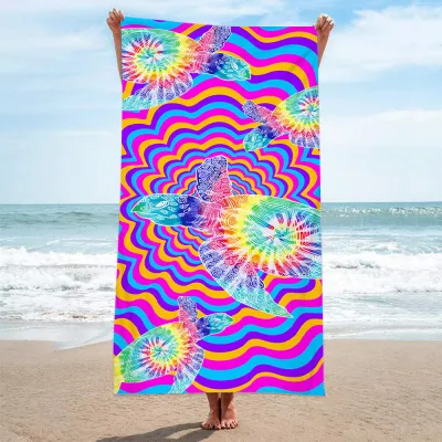 Simple Fashion Rectangular Letter "Summer" Digital Printing Beach Towel - Superfine Fiber