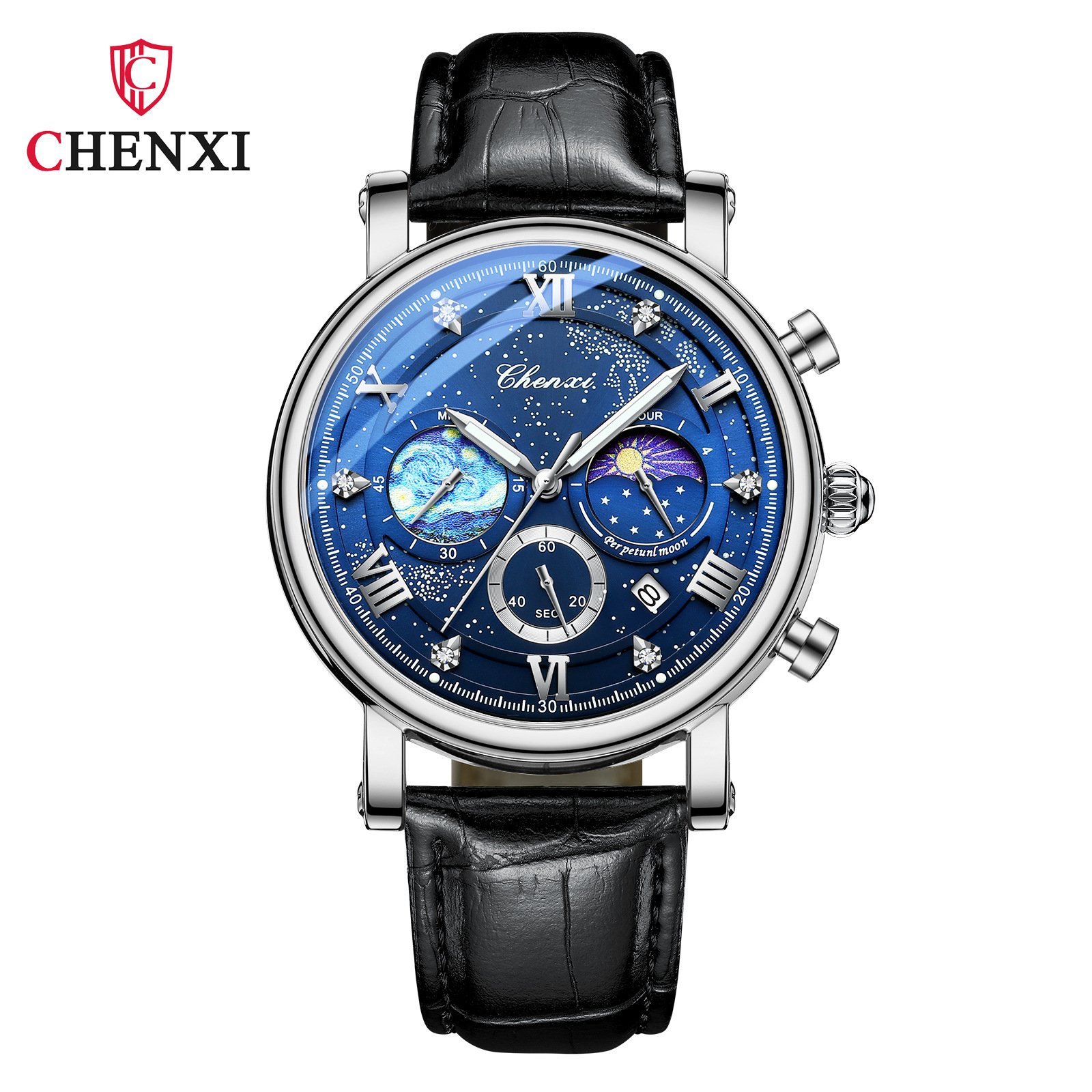 Wholesale Men'S Casual Fashion Business Luminous Moon Phase
