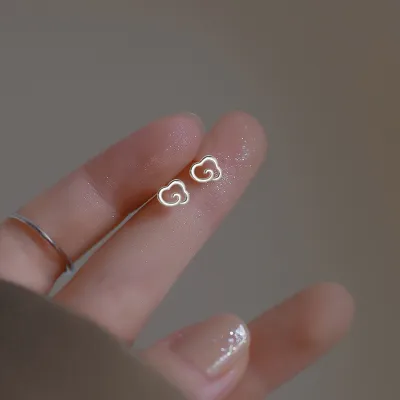 Women's Simple Sterling Silver Constellation Cloud Earrings
