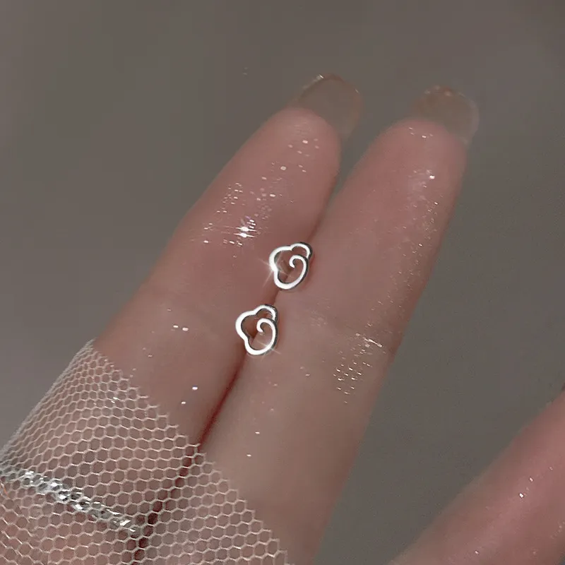 Women's Simple Sterling Silver Constellation Cloud Earrings