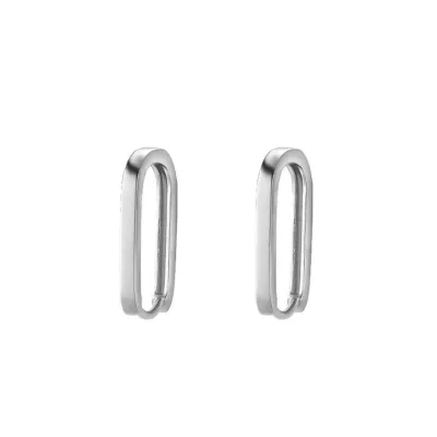 Women's Simple Fashion Sterling Silver Geometric Square Earrings