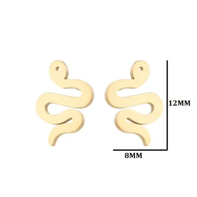 Women Fashion Hollow Eagle Owl Snake Dolphin Bee Giraffe Elephant Dog Cat Rabbit Fish Bird Penguin Stainless Steel Stud Earrings