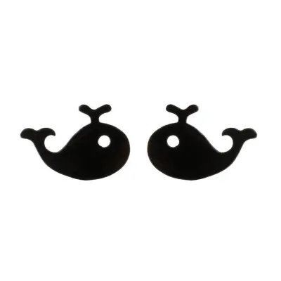 Women Fashion Hollow Eagle Owl Snake Dolphin Bee Giraffe Elephant Dog Cat Rabbit Fish Bird Penguin Stainless Steel Stud Earrings