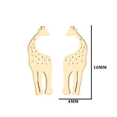 Women Fashion Hollow Eagle Owl Snake Dolphin Bee Giraffe Elephant Dog Cat Rabbit Fish Bird Penguin Stainless Steel Stud Earrings
