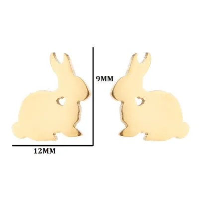 Women Fashion Hollow Eagle Owl Snake Dolphin Bee Giraffe Elephant Dog Cat Rabbit Fish Bird Penguin Stainless Steel Stud Earrings