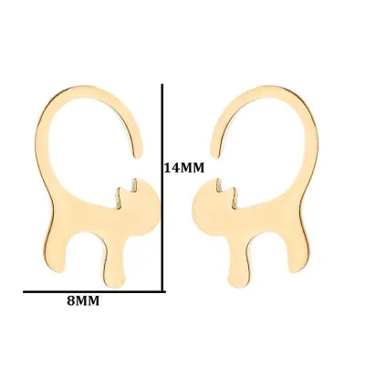 Women Fashion Hollow Eagle Owl Snake Dolphin Bee Giraffe Elephant Dog Cat Rabbit Fish Bird Penguin Stainless Steel Stud Earrings