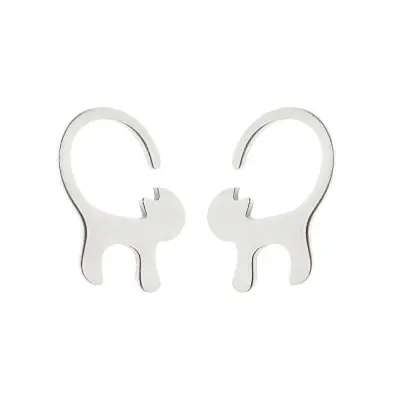 Women Fashion Hollow Eagle Owl Snake Dolphin Bee Giraffe Elephant Dog Cat Rabbit Fish Bird Penguin Stainless Steel Stud Earrings
