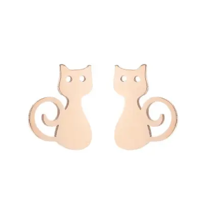 Women Fashion Hollow Eagle Owl Snake Dolphin Bee Giraffe Elephant Dog Cat Rabbit Fish Bird Penguin Stainless Steel Stud Earrings