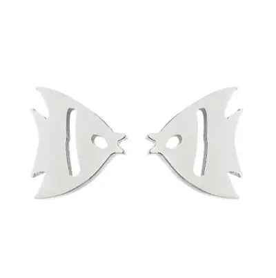 Women Fashion Hollow Eagle Owl Snake Dolphin Bee Giraffe Elephant Dog Cat Rabbit Fish Bird Penguin Stainless Steel Stud Earrings