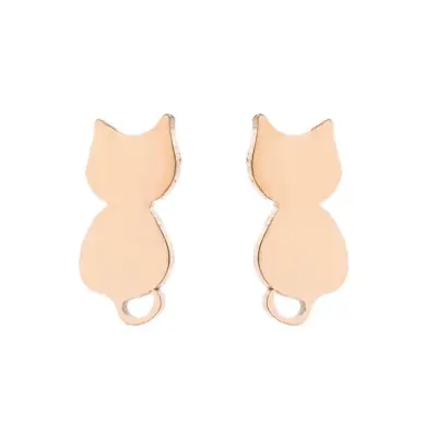 Women Fashion Hollow Eagle Owl Snake Dolphin Bee Giraffe Elephant Dog Cat Rabbit Fish Bird Penguin Stainless Steel Stud Earrings