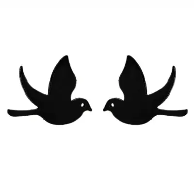 Women Fashion Hollow Eagle Owl Snake Dolphin Bee Giraffe Elephant Dog Cat Rabbit Fish Bird Penguin Stainless Steel Stud Earrings