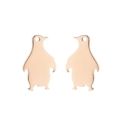 Women Fashion Hollow Eagle Owl Snake Dolphin Bee Giraffe Elephant Dog Cat Rabbit Fish Bird Penguin Stainless Steel Stud Earrings