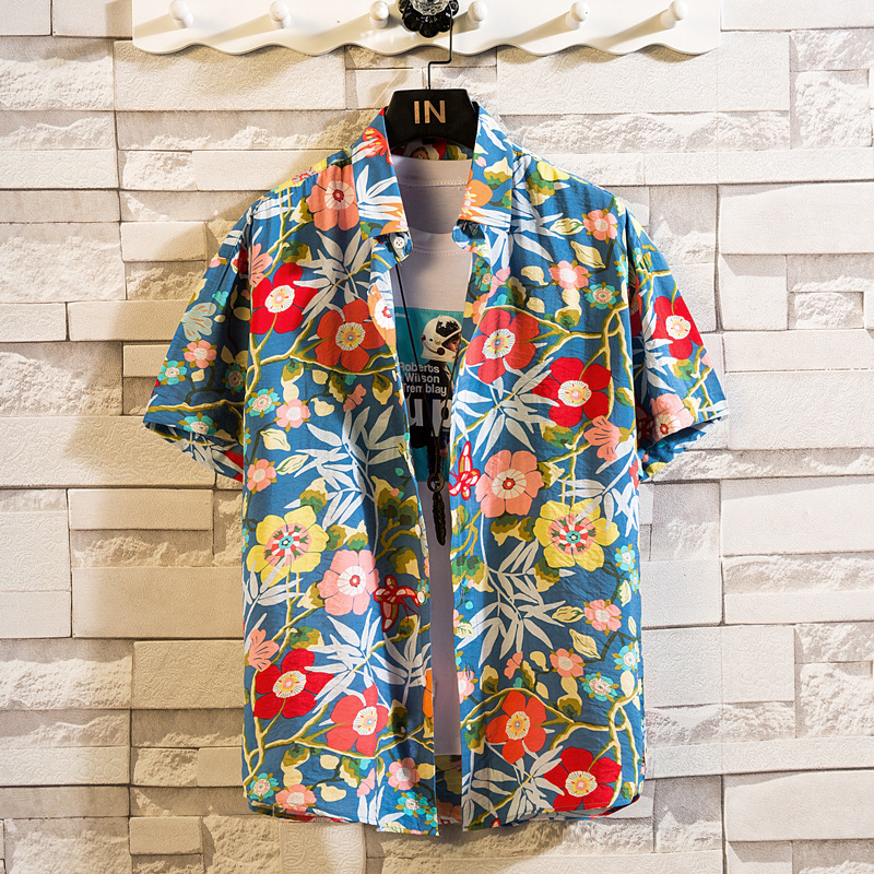 Wholesale Men'S Fashion Floral Print Large Size Loose Short