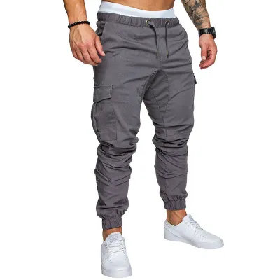 Men's Casual Drawstring Elastic Loose Fit Cotton Pants