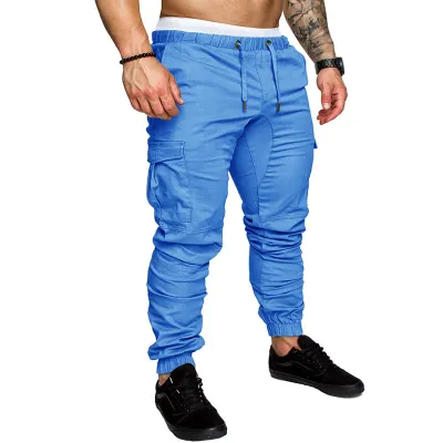 Men's Casual Drawstring Elastic Loose Fit Cotton Pants
