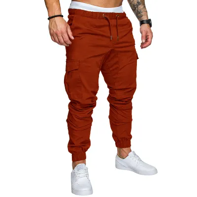Men's Casual Drawstring Elastic Loose Fit Cotton Pants