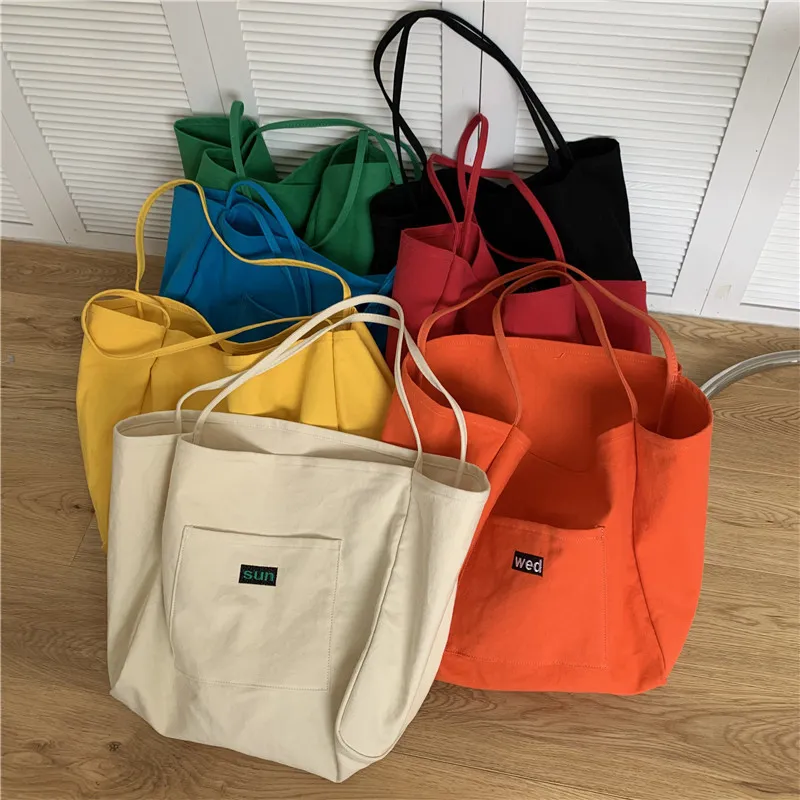 Women Fashion Large Capacity Printed Shopping Bag Canvas Tote Bag