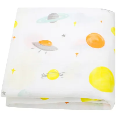 Baby Summer Plaid Rainbow Stripe Floral Bamboo Cotton Swaddle Blanket