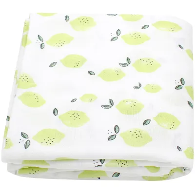 Baby Summer Plaid Rainbow Stripe Floral Bamboo Cotton Swaddle Blanket