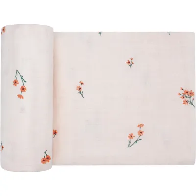 Baby Summer Plaid Rainbow Stripe Floral Bamboo Cotton Swaddle Blanket