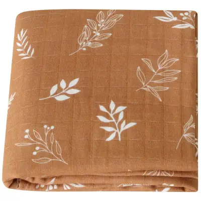 Baby Summer Plaid Rainbow Stripe Floral Bamboo Cotton Swaddle Blanket