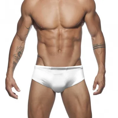 Men's Fashion Sexy Low Waist Solid Color Swimming Shorts