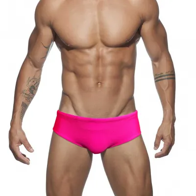 Men's Fashion Sexy Low Waist Solid Color Swimming Shorts