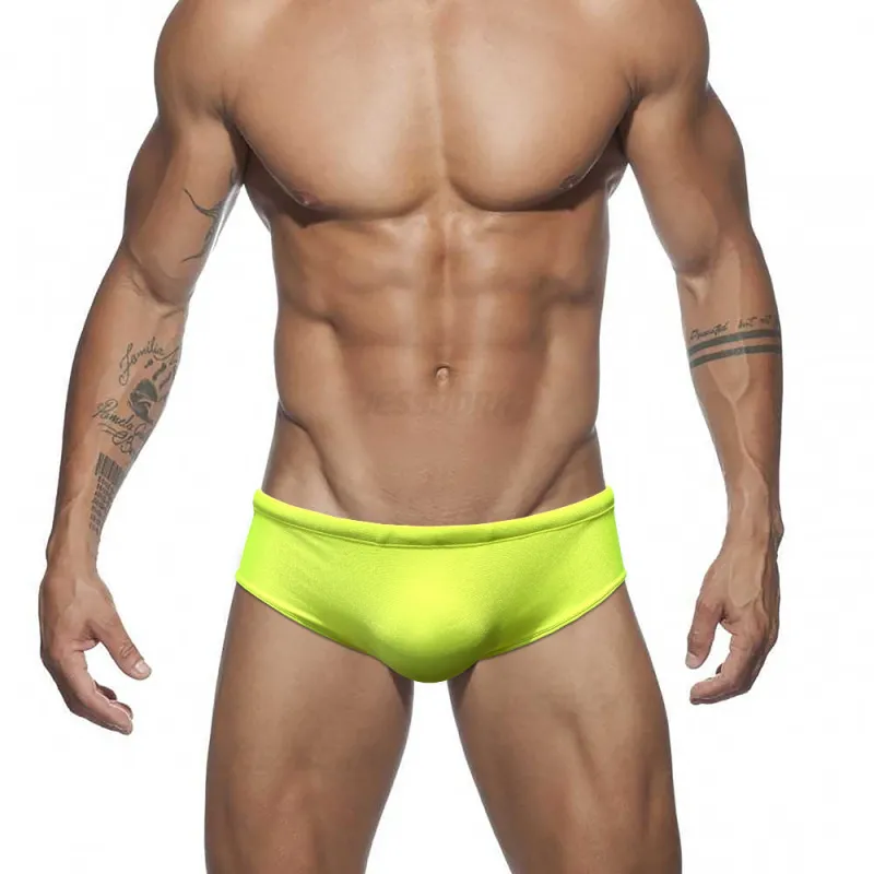 Men's Fashion Sexy Low Waist Solid Color Swimming Shorts