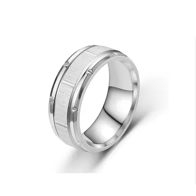 Men's Titanium Steel Geometric Simple Ring