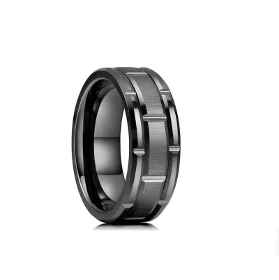 Men's Titanium Steel Geometric Simple Ring