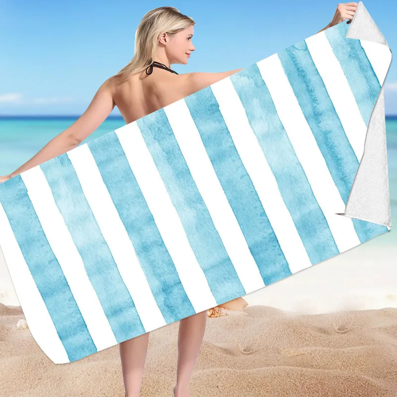 Monochrome Classic Stripe Quick Dry Microfiber Beach Towel