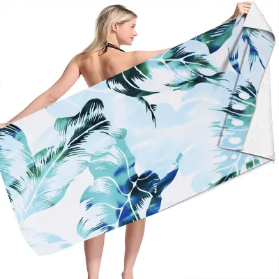 Trendy Flamingo Summer Beach Collection Printed Microfiber Beach Towel