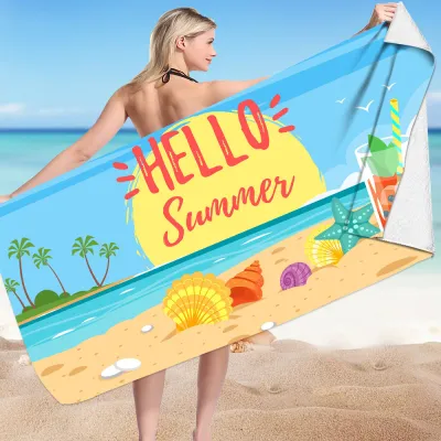 Summer Beach Collection Printed Superfine Fiber Beach Towel