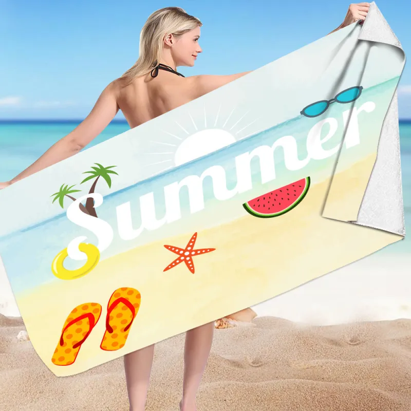 Summer Beach Collection Printed Superfine Fiber Beach Towel
