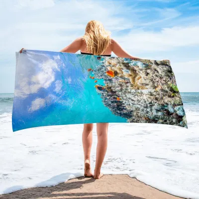 Cartoon Sea Animal Series Printed Microfiber Beach Towel