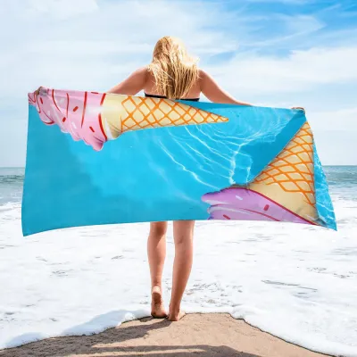 Cartoon Sea Animal Series Printed Microfiber Beach Towel