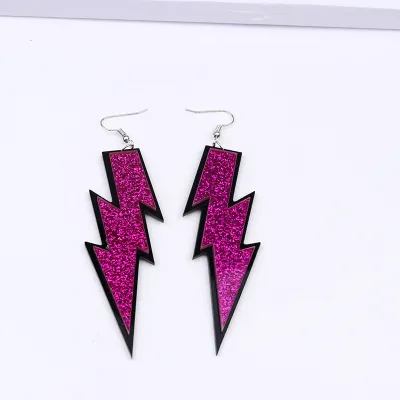 Women's Fashion Exaggerated Lightning Acrylic Geometric Earrings