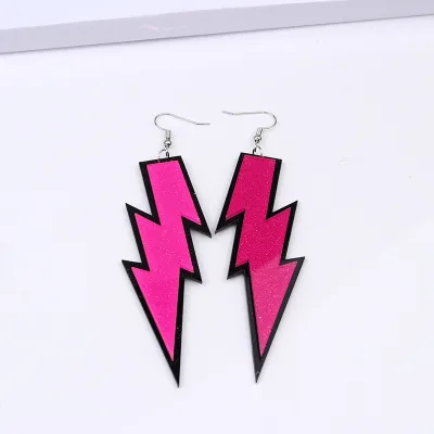 Women's Fashion Exaggerated Lightning Acrylic Geometric Earrings