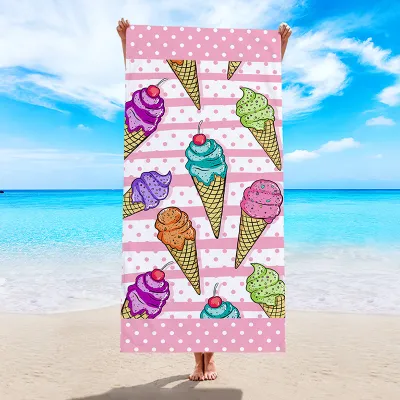 Summer Microfiber Digital Printing Beach Towel for Women