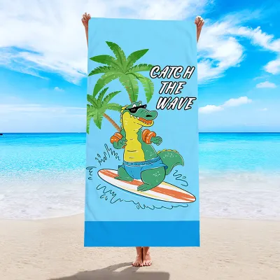 Summer Microfiber Digital Printing Beach Towel for Women