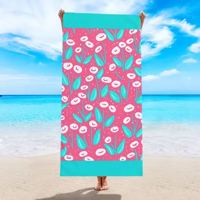 Summer Microfiber Digital Printing Beach Towel for Women