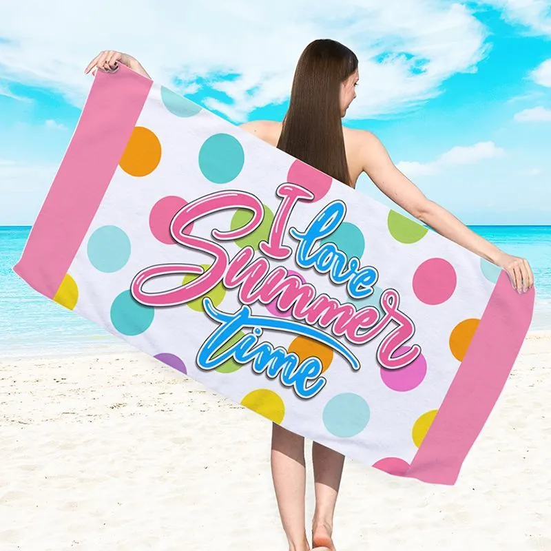 Summer Microfiber Digital Printing Beach Towel for Women
