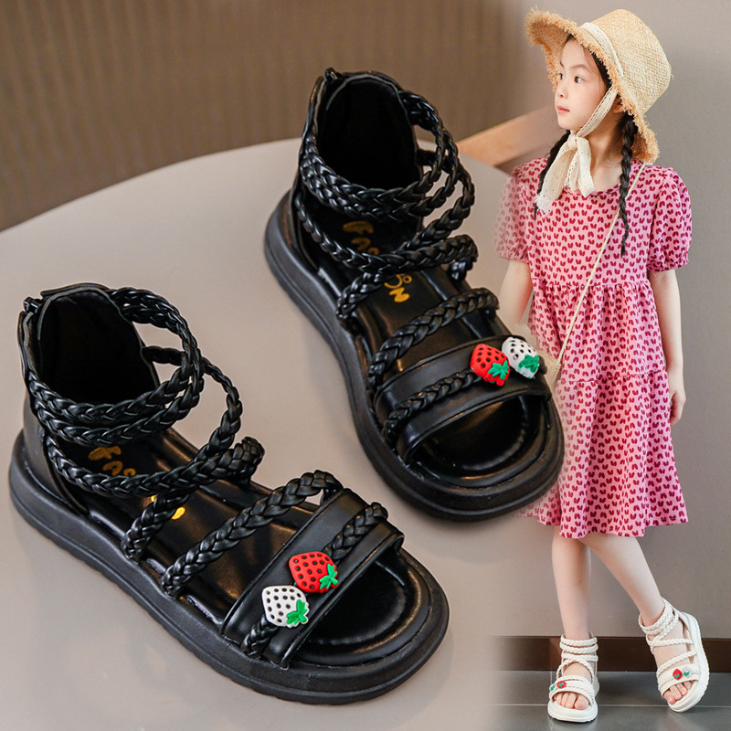 Girls Sandals Fashion Summer Little Girl Beads High Top Princess Children  Shoes | eBay