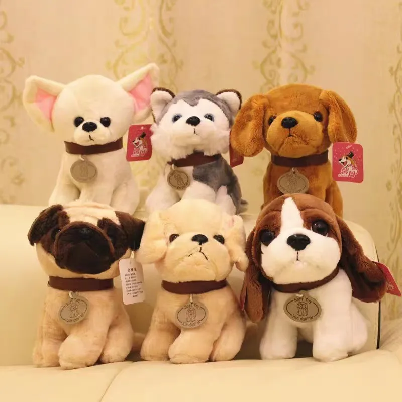Cartonn Dogs Plush Toy - Short Plush Dog Stuffed Animal, PP Cotton Filled Kids Toys Plush Doll