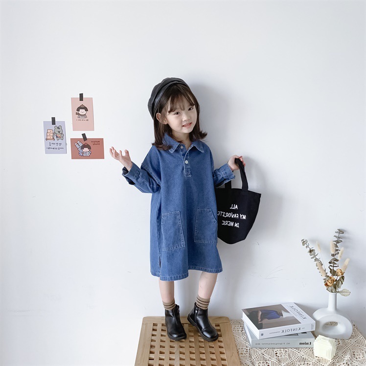 Amazon.com: QQBBGL Little Girls Princess Denim Dresses Kids Children Long  Sleeves Skirts Toddler Dress Jacket Overcoat (140#) Blue: Clothing, Shoes &  Jewelry