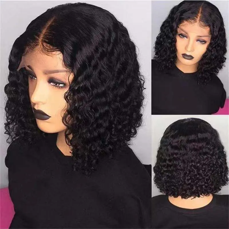 Exotic Ladies Gradient Color Short Curly Synthetic Hair Wig Head Cover