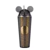 Transparent Gray Glitter Gold