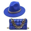 Sapphire Blue Hat + Bag